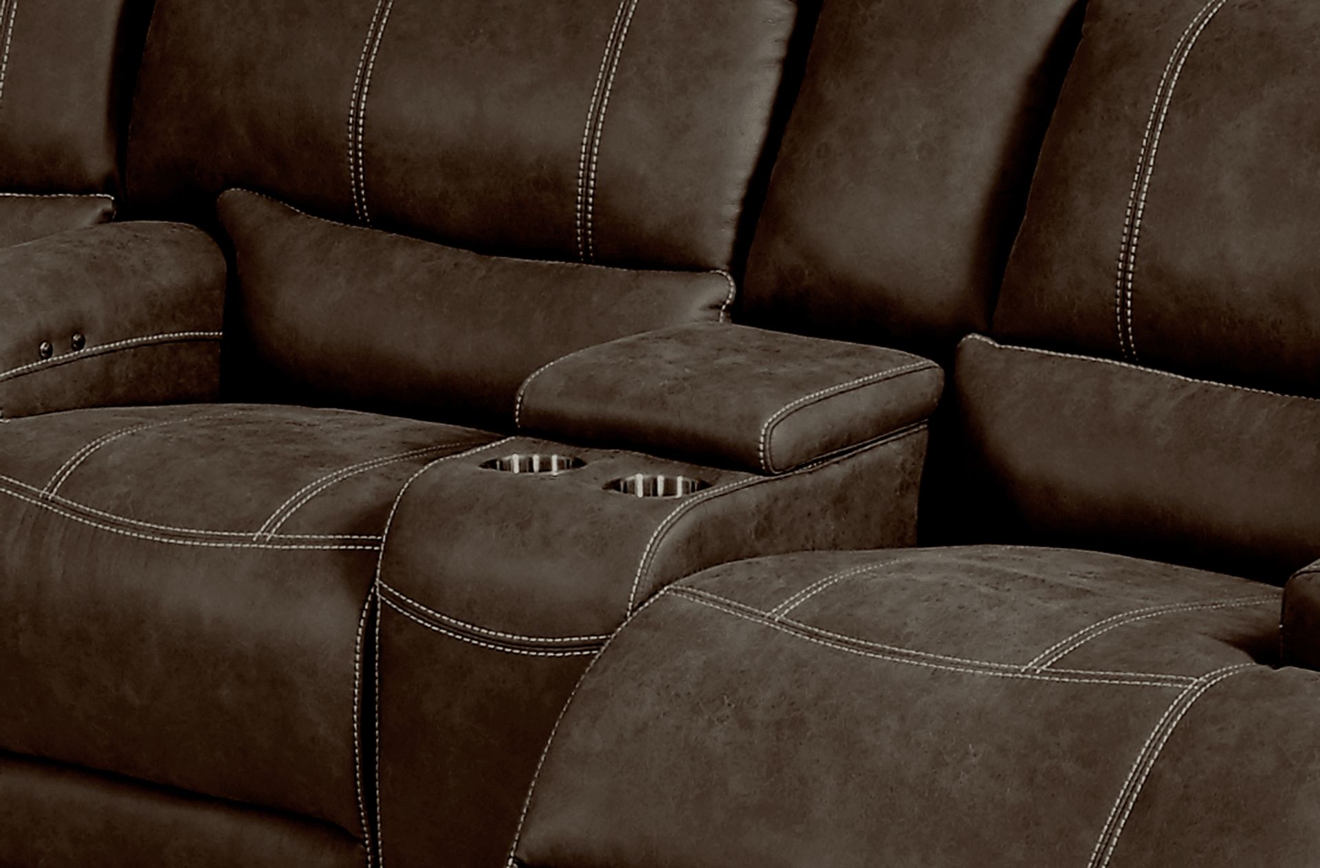 Warrendale Chocolate 3 Pc Power Reclining Sectional - Image 5