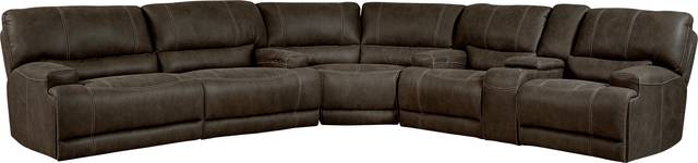 Warrendale Chocolate 3 Pc Power Reclining Sectional - Thumbnail - Image 1