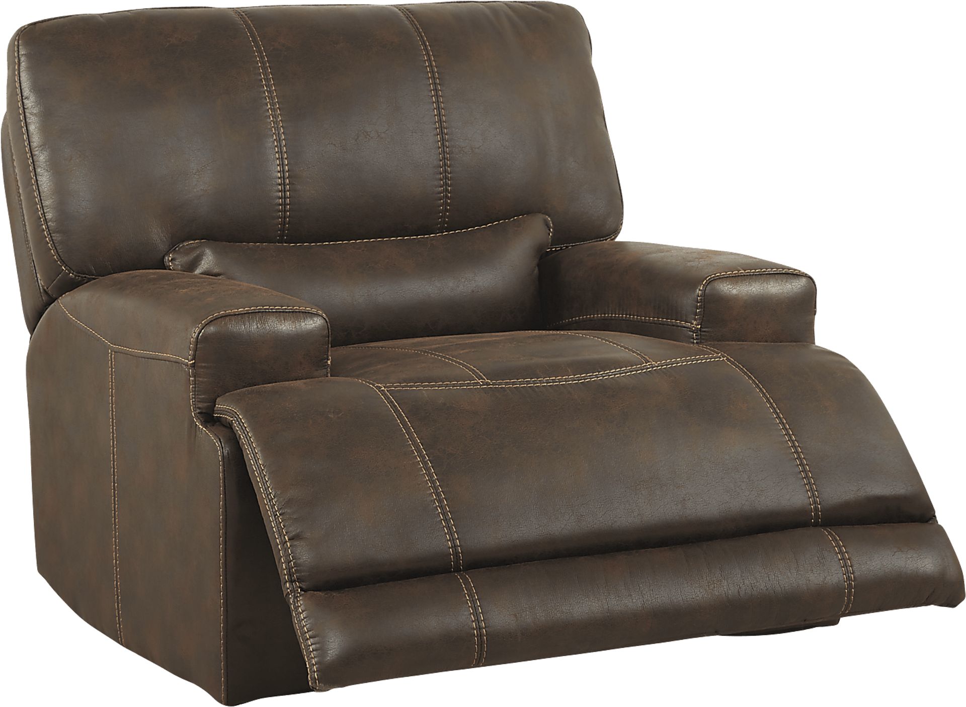 Warrendale Chocolate Brown Microfiber Power Recliner Rooms to Go