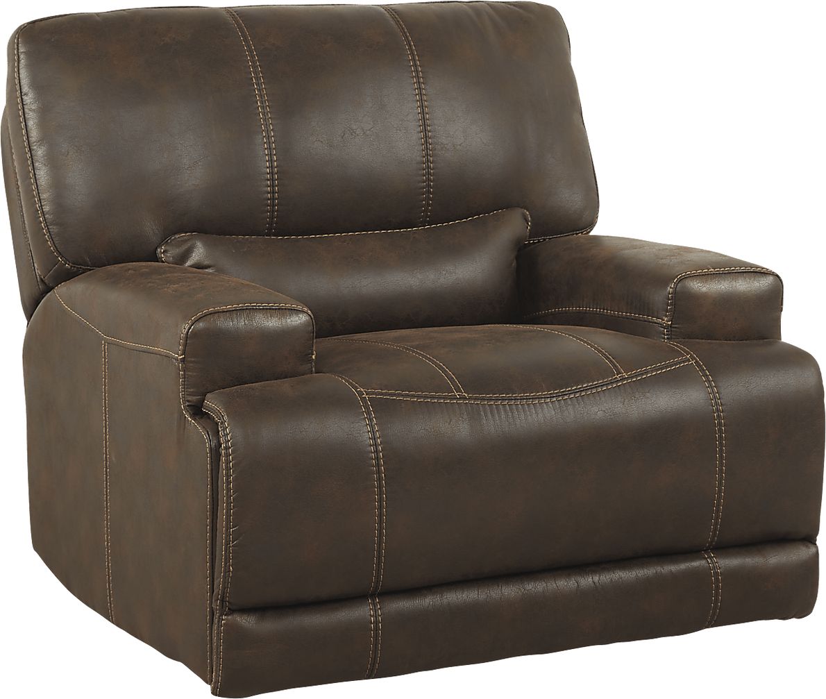 Warrendale Chocolate Brown Microfiber Power Recliner Rooms To Go