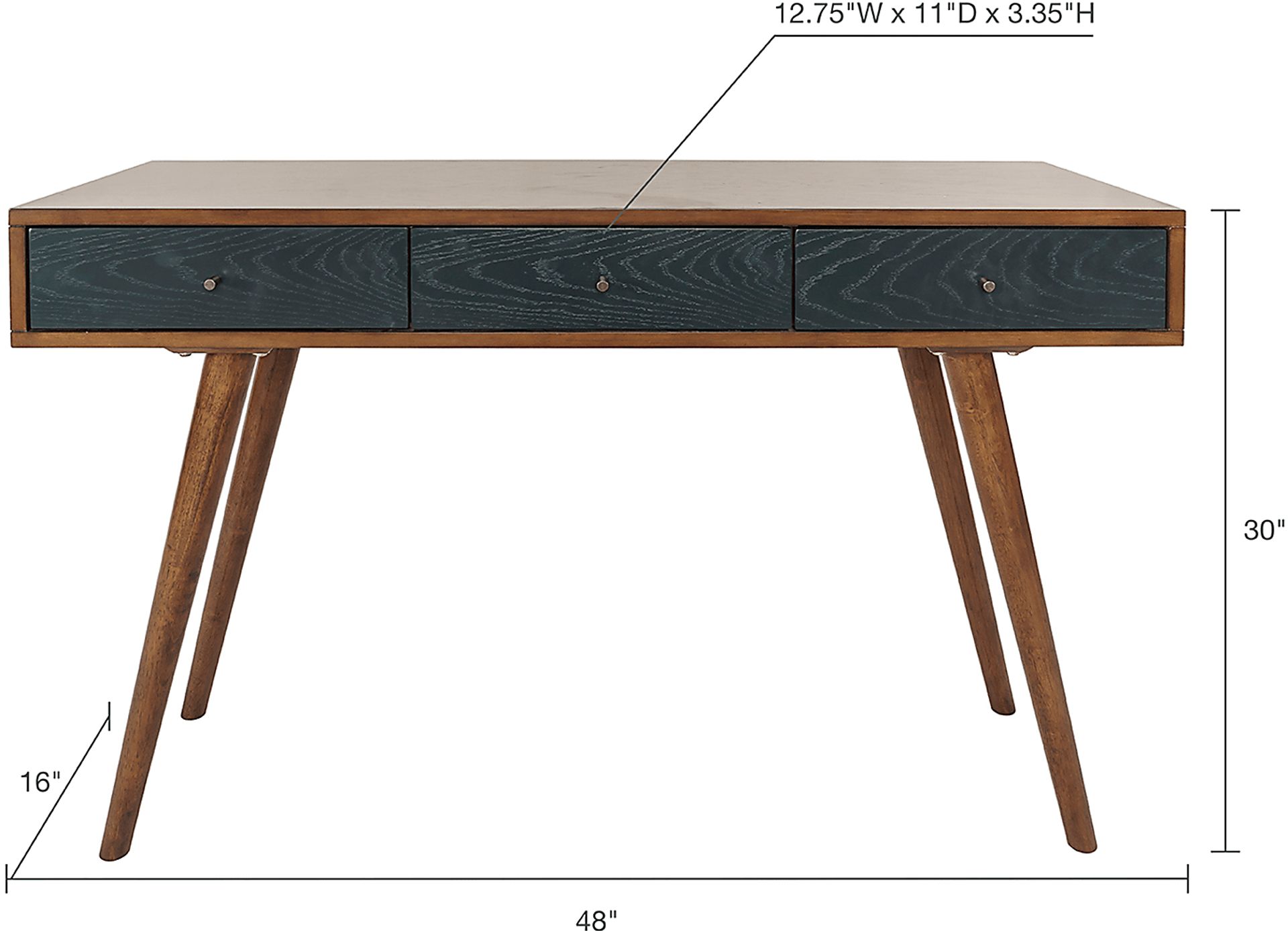 Warrenford Brown Desk - Image 6