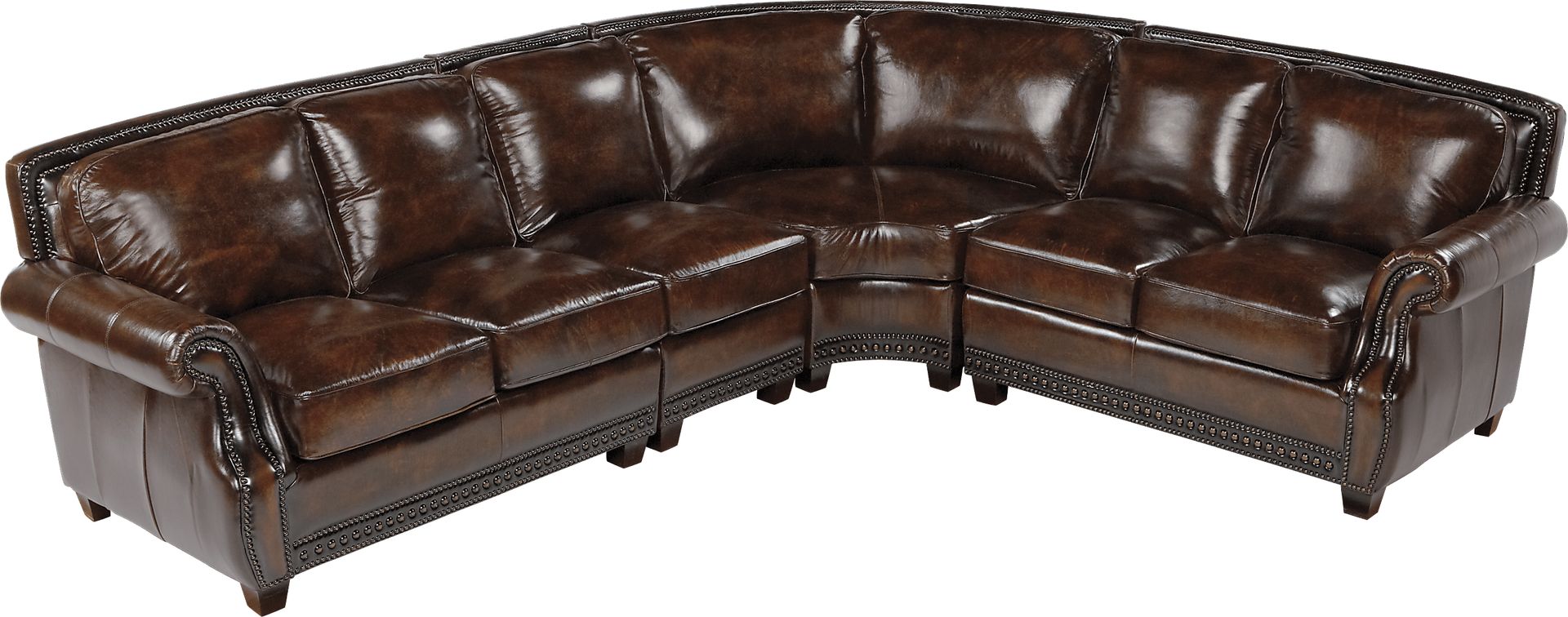 Warrick Leather 4 Pc Sectional - Image 1