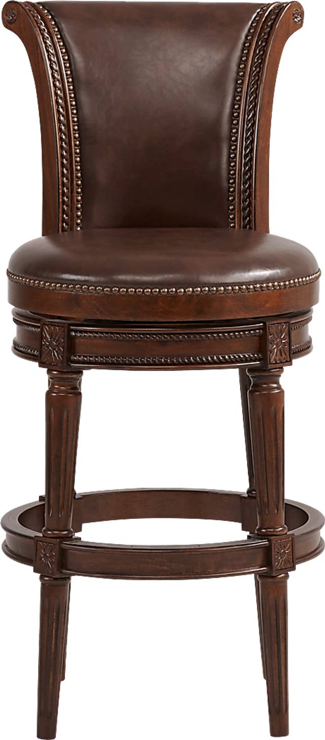 Warrin Brown Swivel Barstool - Thumbnail - Image 3