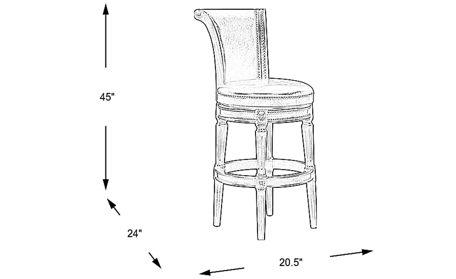 Dimension Image. Please refer to the Dimension Tab on this page for dimension details.