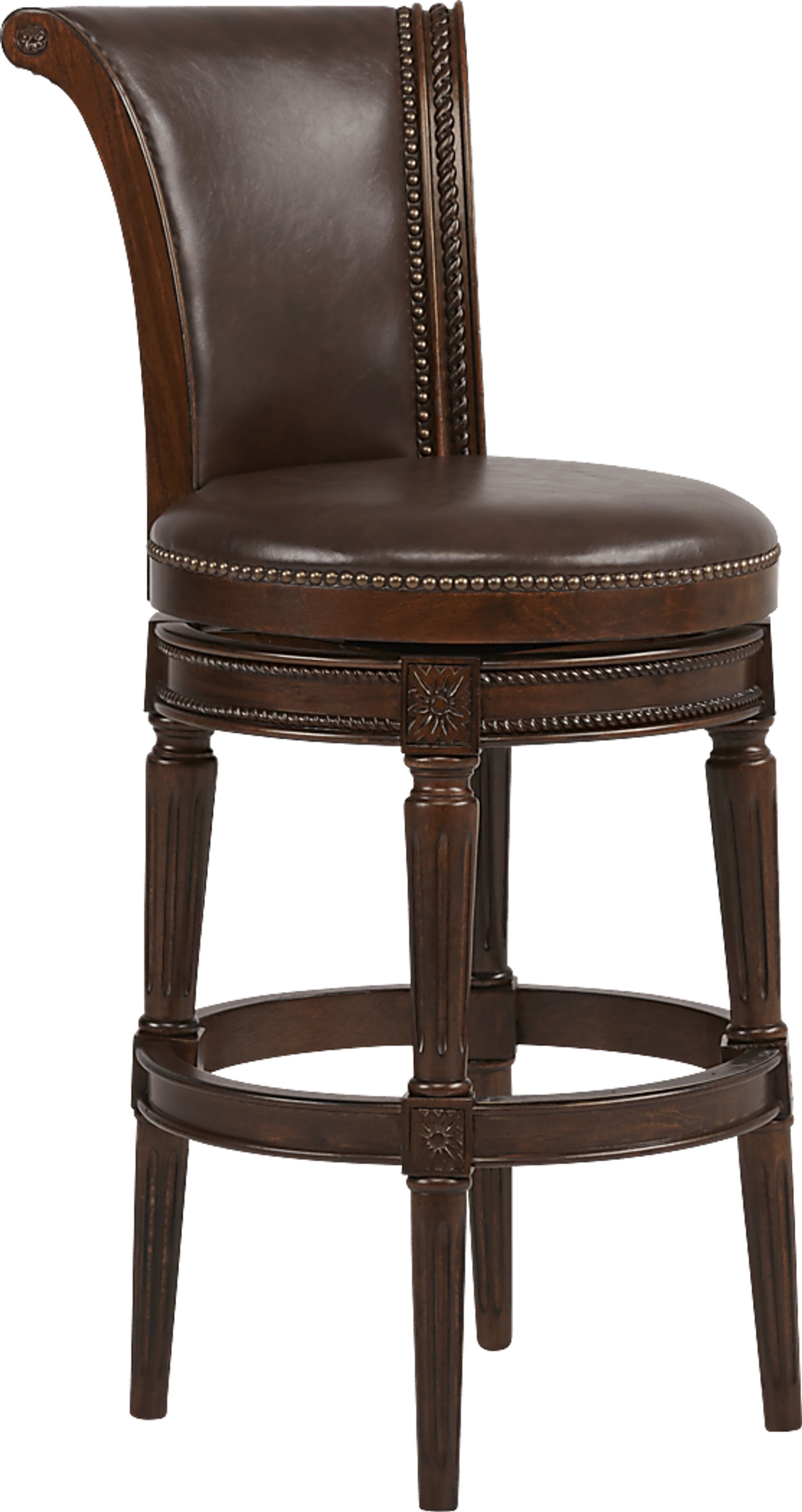 Warrin Brown Swivel Barstool - Image 1