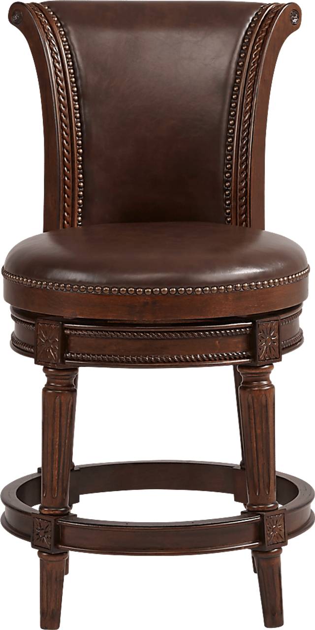 Warrin Brown Swivel Counter Height Stool - Thumbnail - Image 3