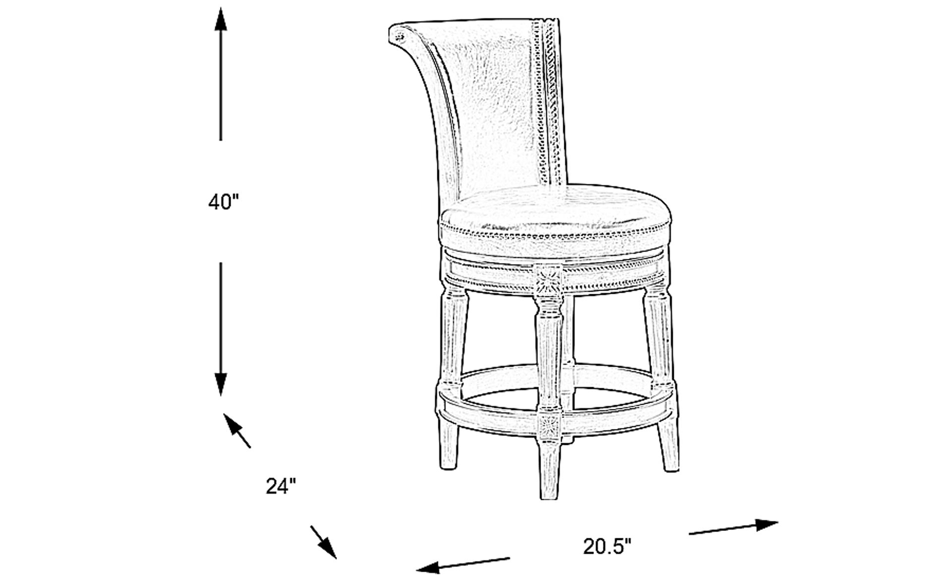 Dimension Image. Please refer to the Dimension Tab on this page for dimension details.