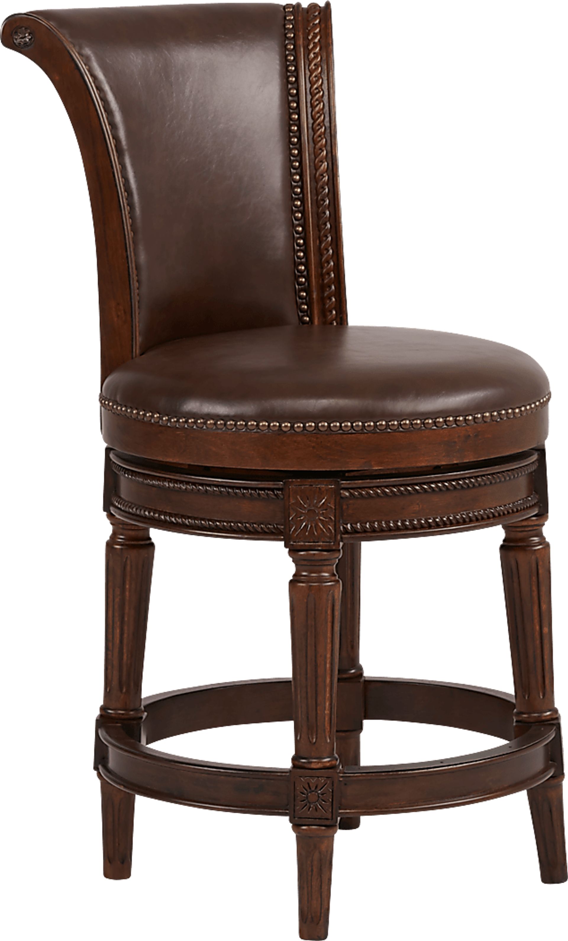 Warrin Brown Swivel Counter Height Stool - Image 1