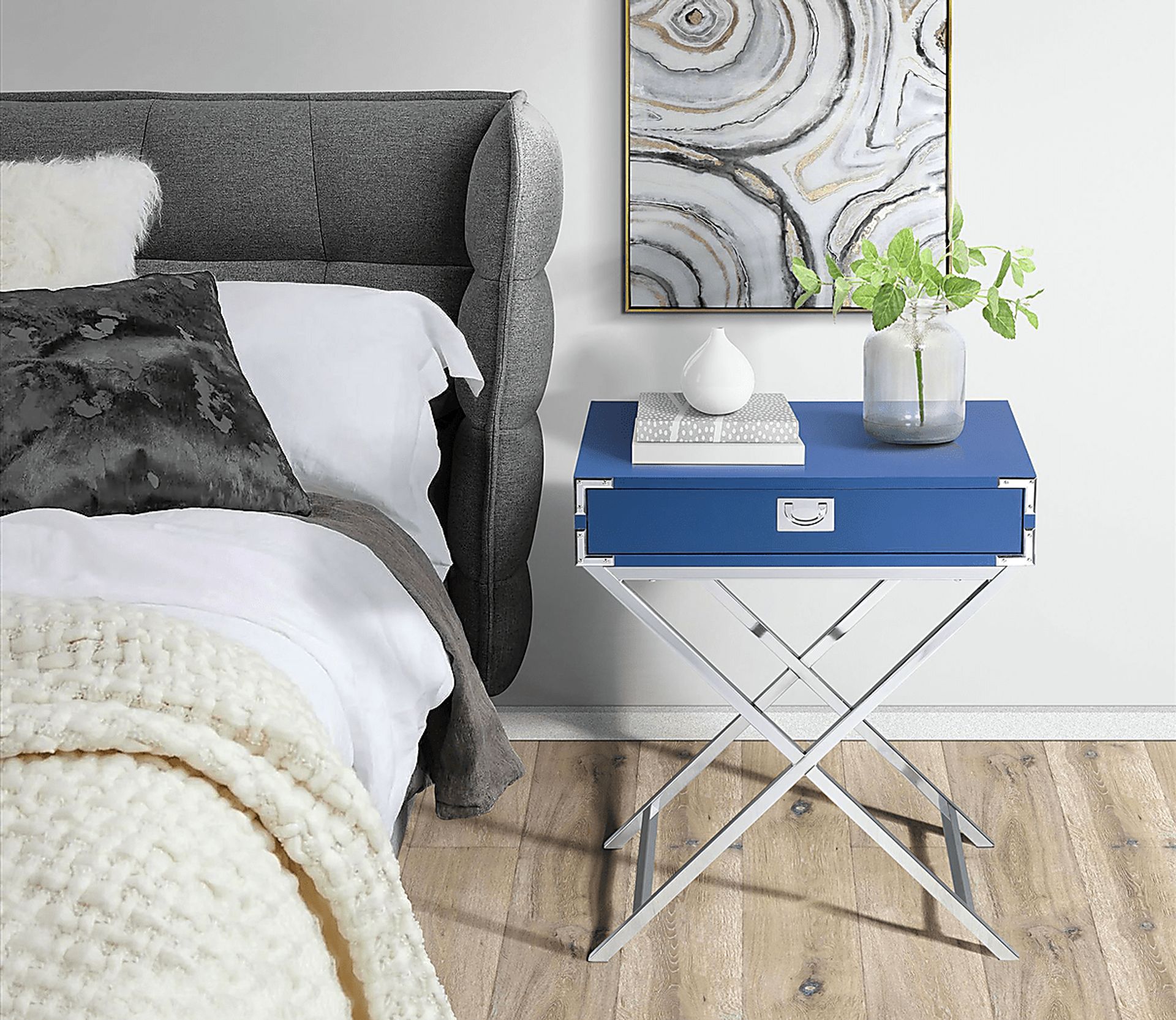 Wartelle Blue Accent Table - Image 7