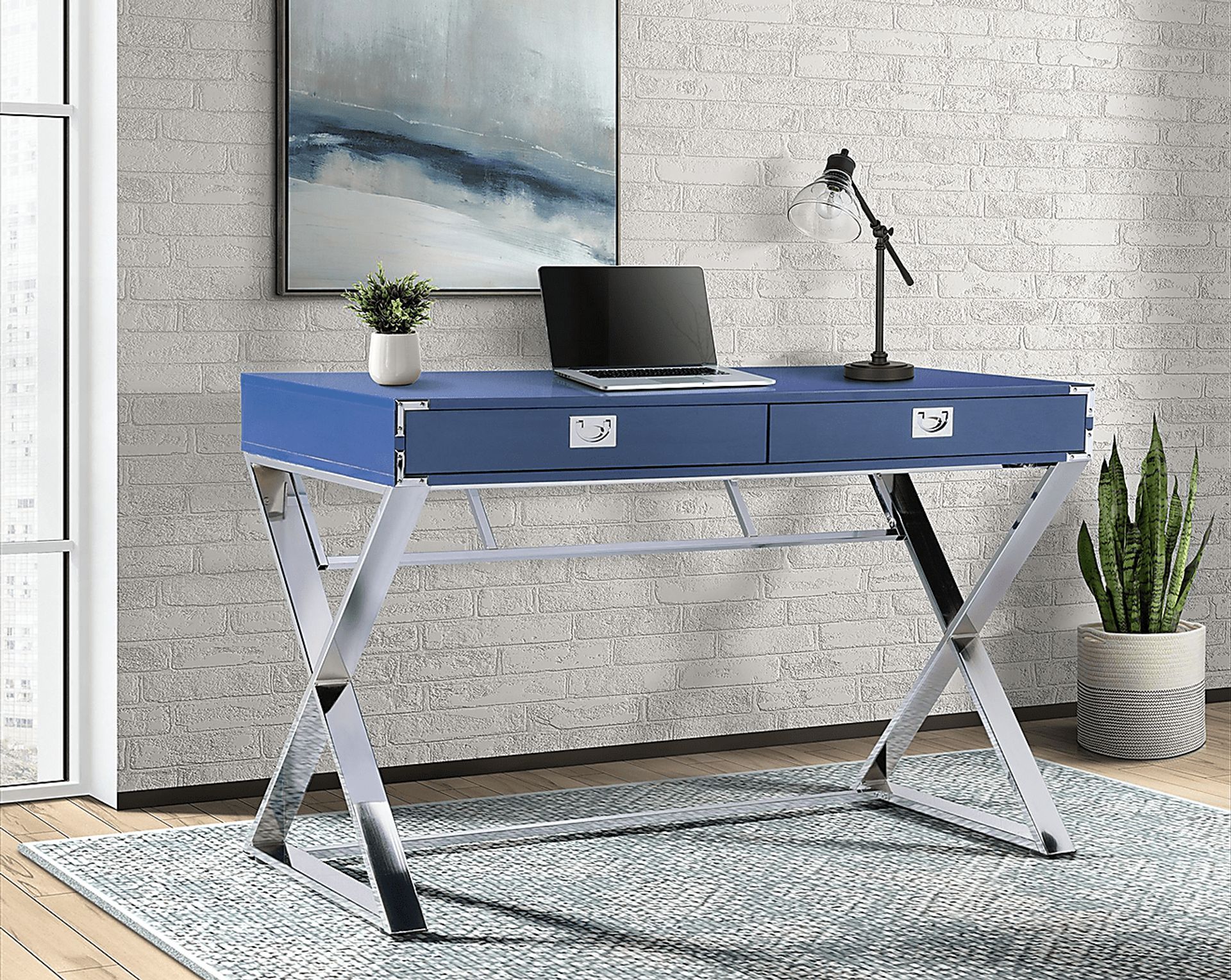 Wartelle Blue Desk - Image 8