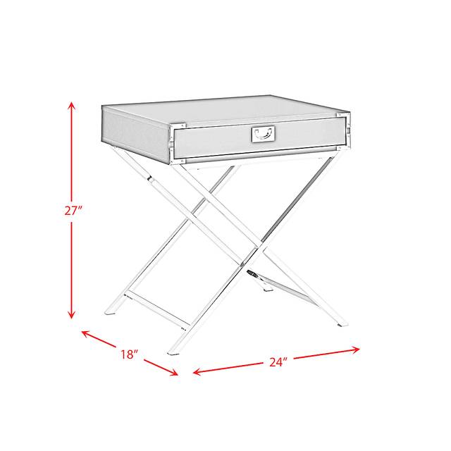 Wartelle White Accent Table - Thumbnail - Image 8