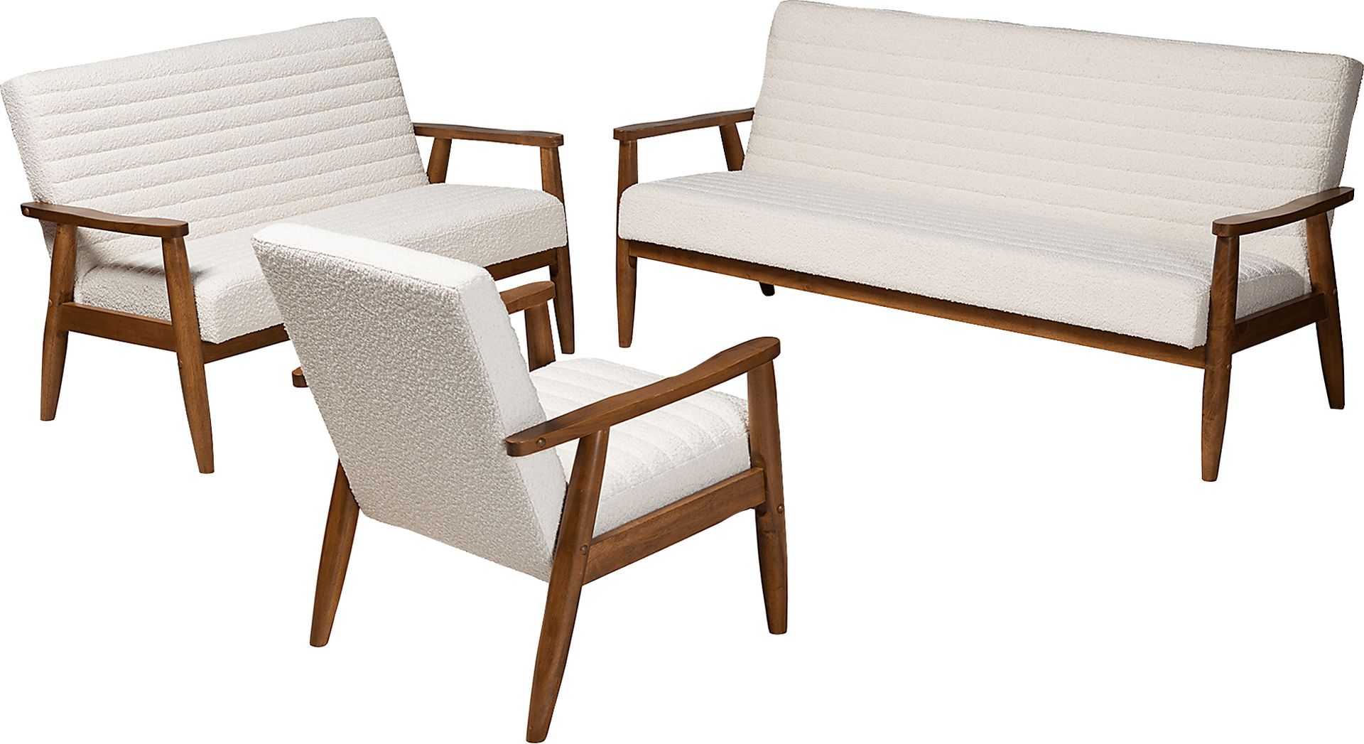 Washakie Walnut 3 Pc Sofa Set - Image 1