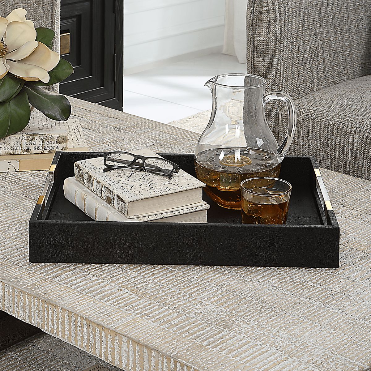 Washburne Black Tray | Rooms to Go