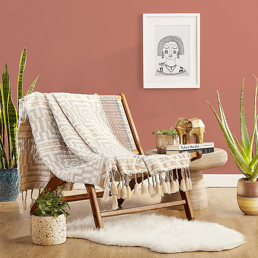 Washentaw Taupe Throw Blanket