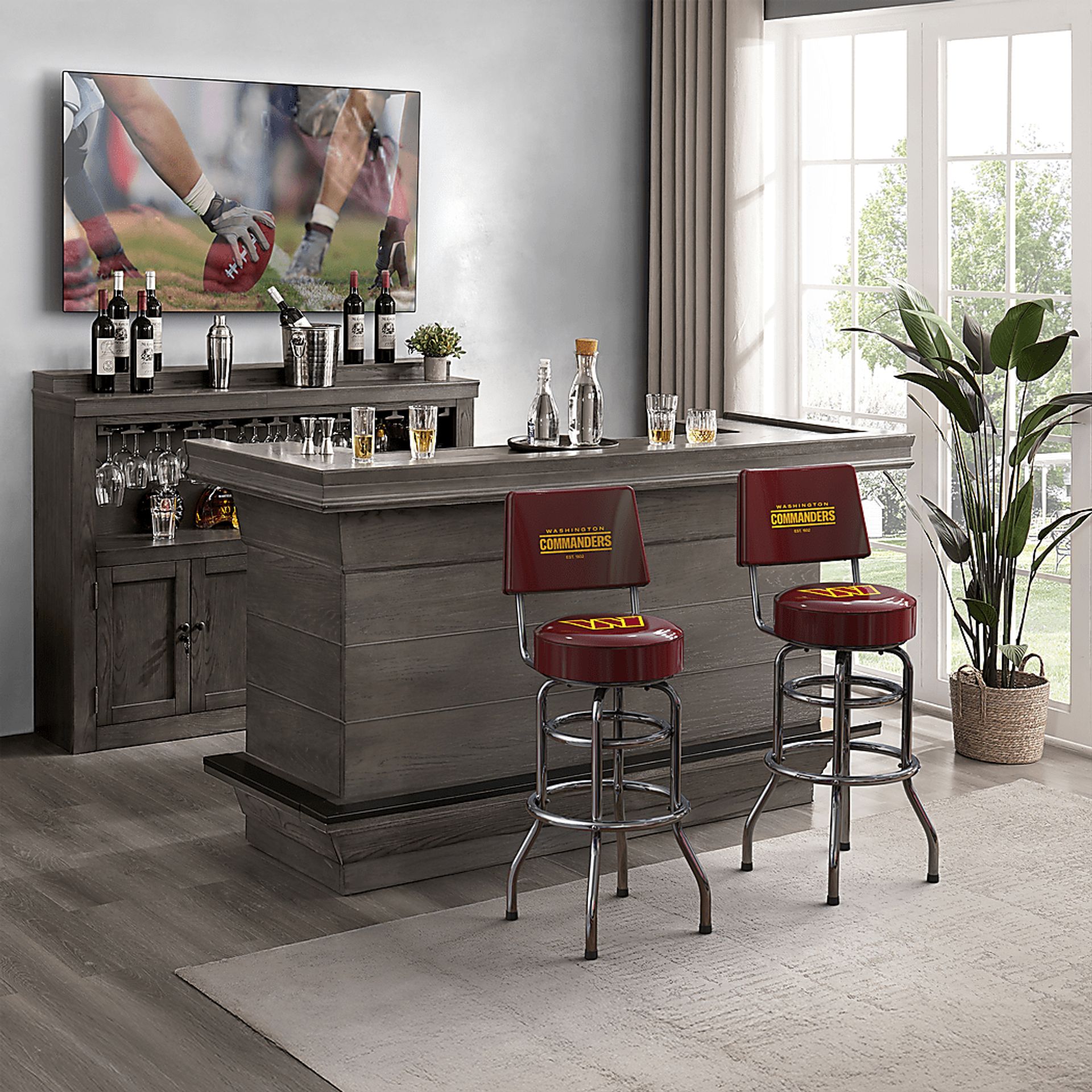 Washington Commanders Burgundy Barstool - Image 2