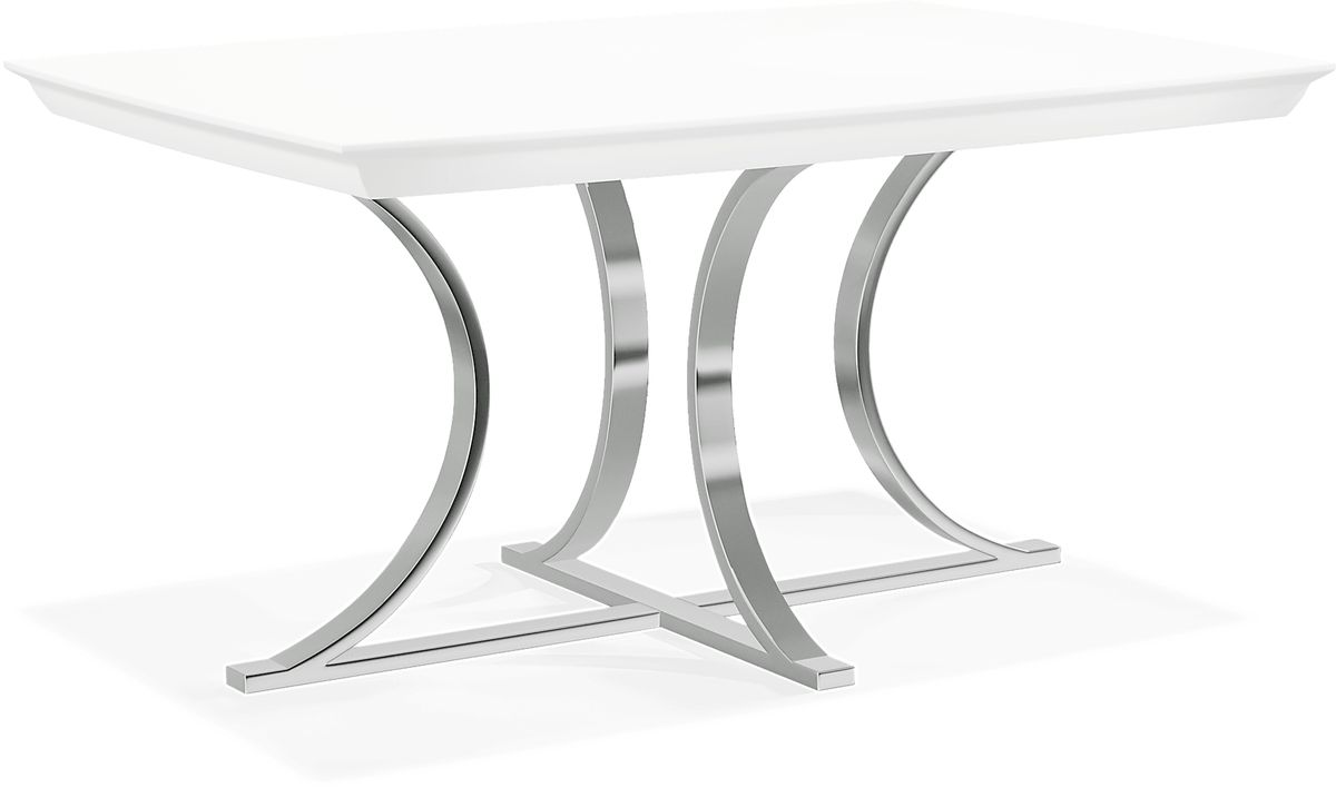 Washington Square 5 Pc Chrome,White Colors,Metal,White White Dining ...
