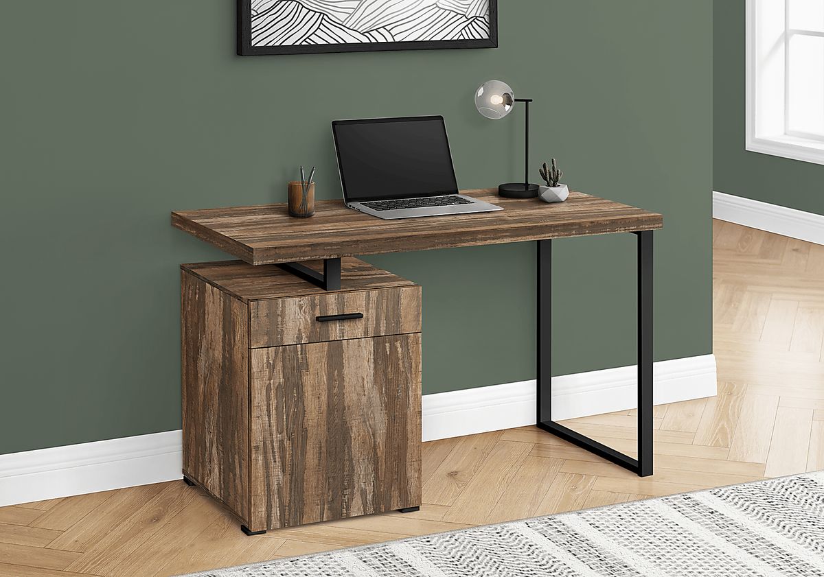 Washita Brown Dark Wood Desk | Rooms to Go