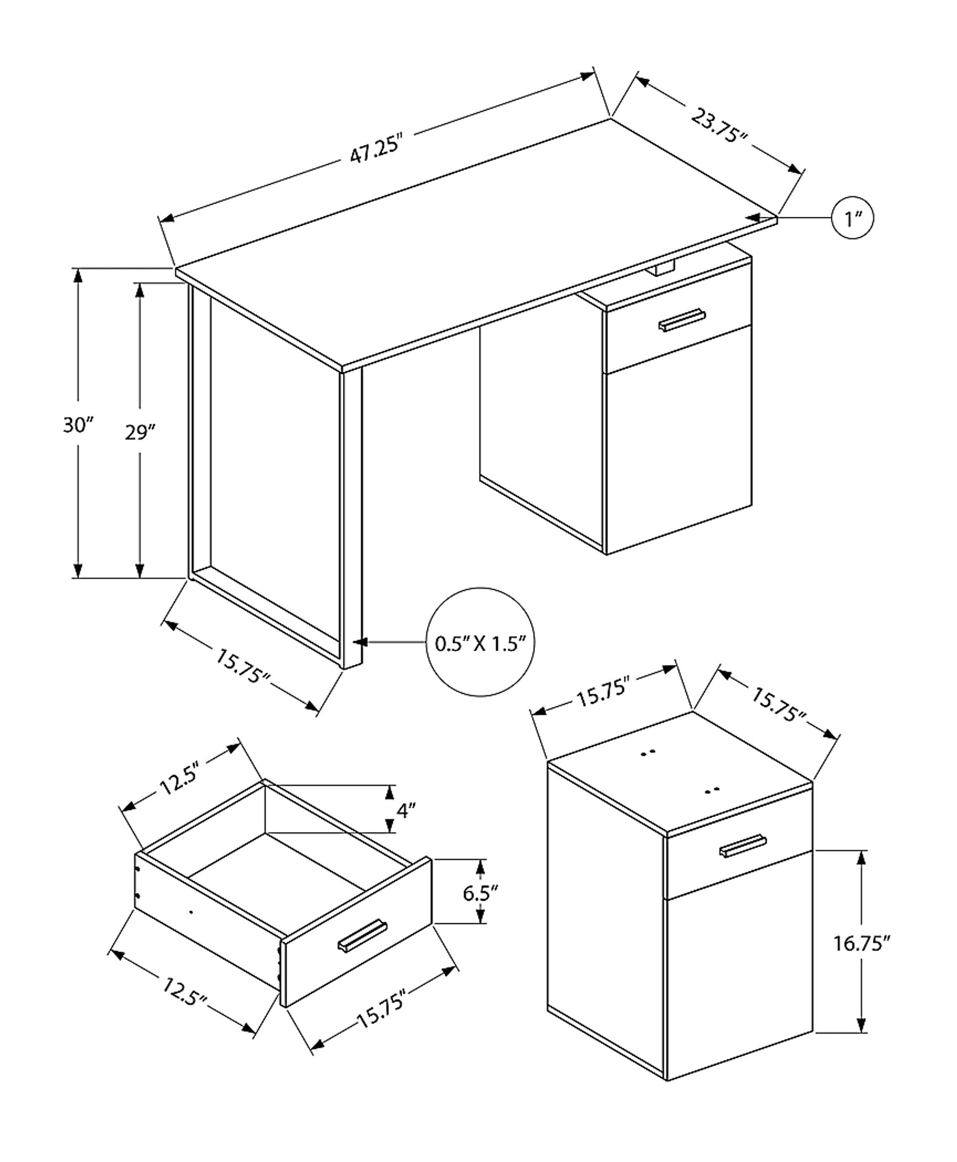 Washita White Marble Desk - Image 5