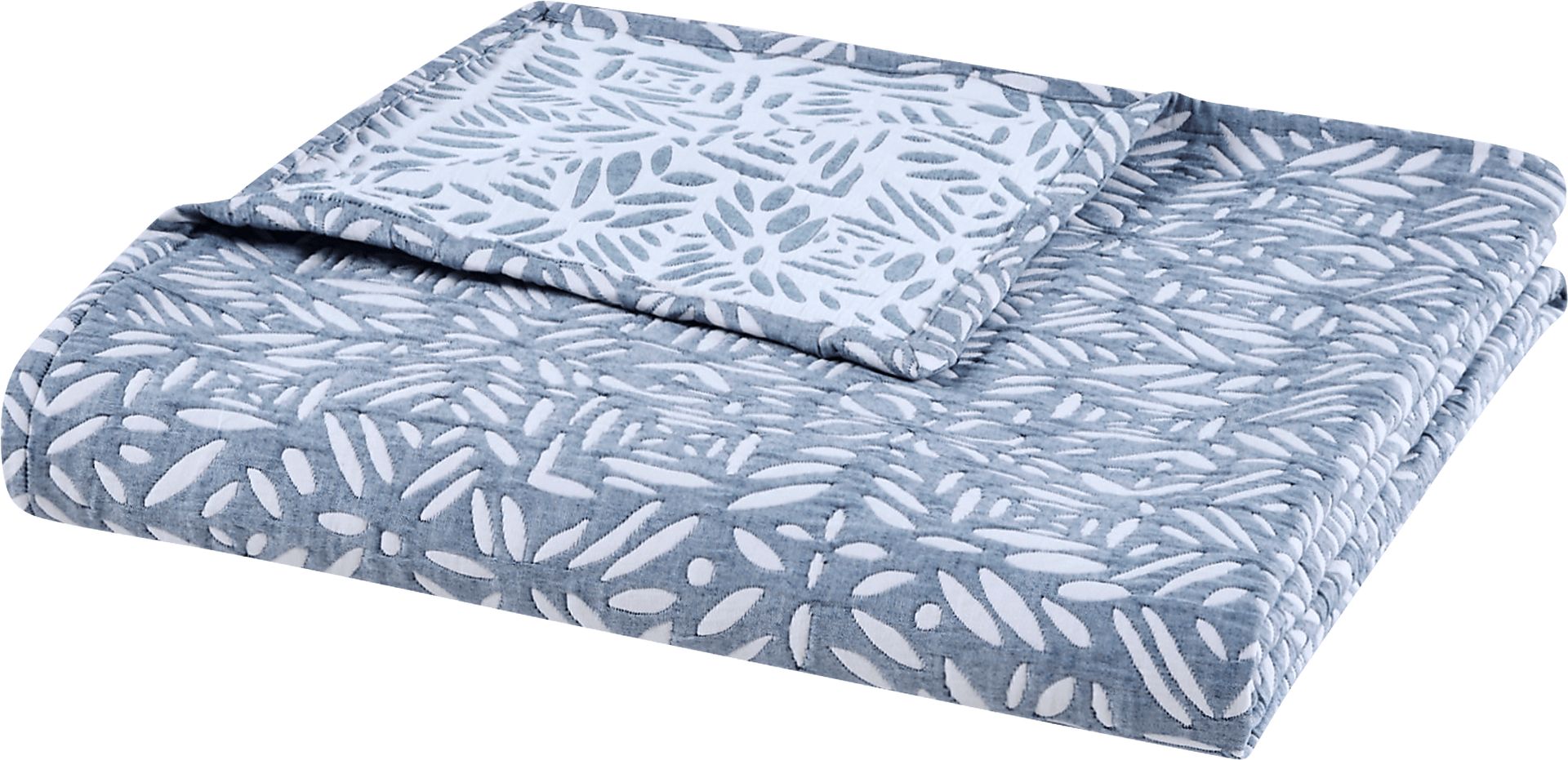 Washmon Blue 4 Pc Full/Queen Coverlet Set - Image 9