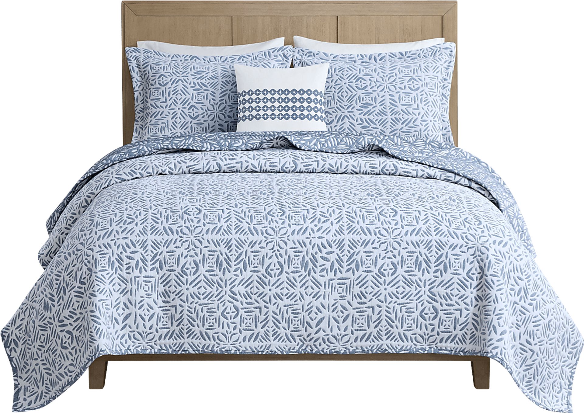 Washmon Blue 4 Pc Full/Queen Coverlet Set - Image 12