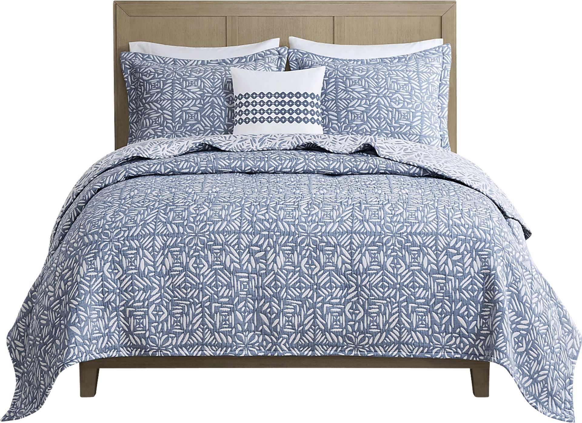 Washmon Blue 4 Pc Full/Queen Coverlet Set - Image 13