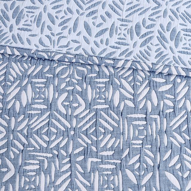 Washmon Blue 4 Pc Full/Queen Coverlet Set - Thumbnail - Image 14