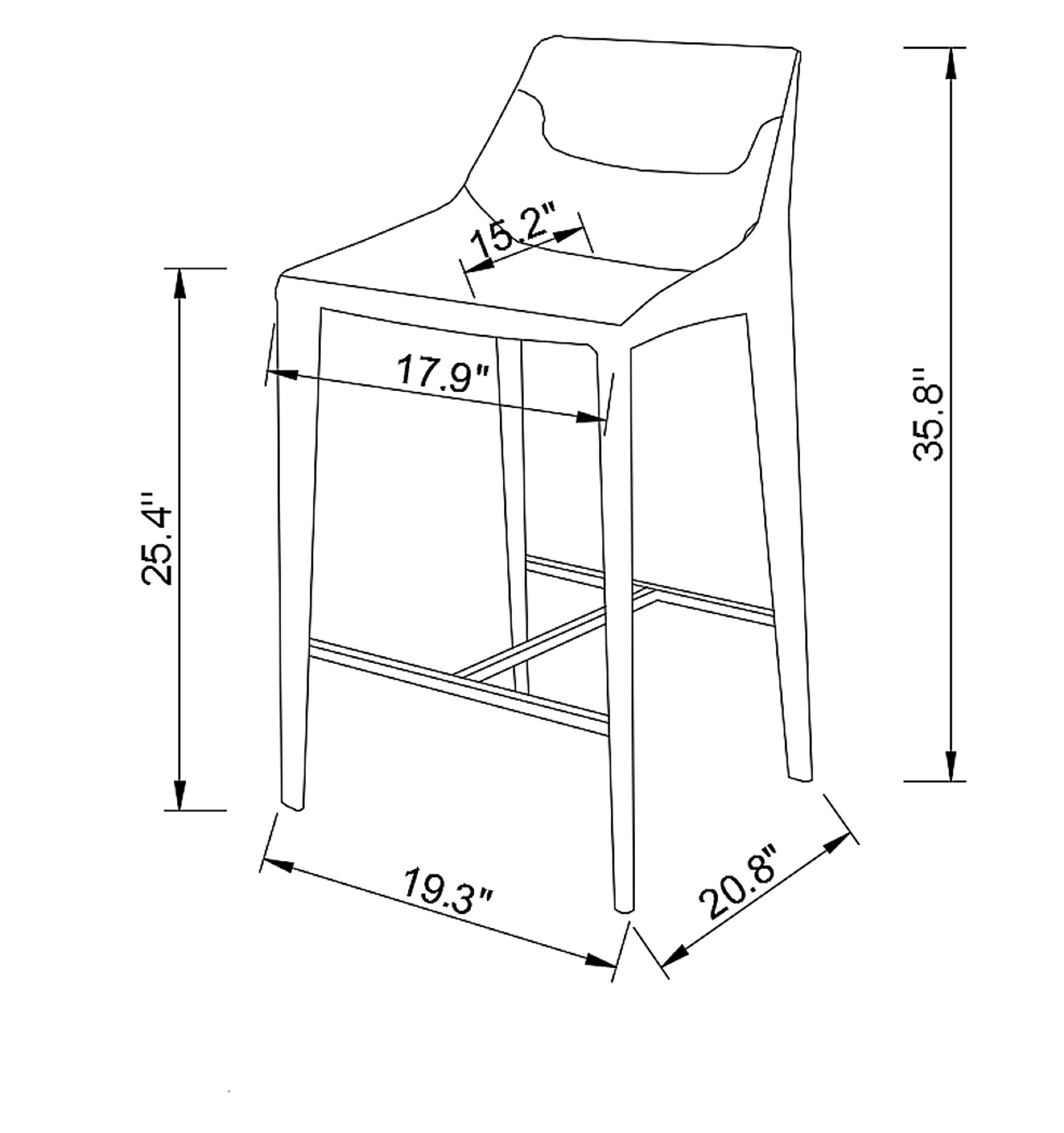 Wasil Navy Barstool - Image 4