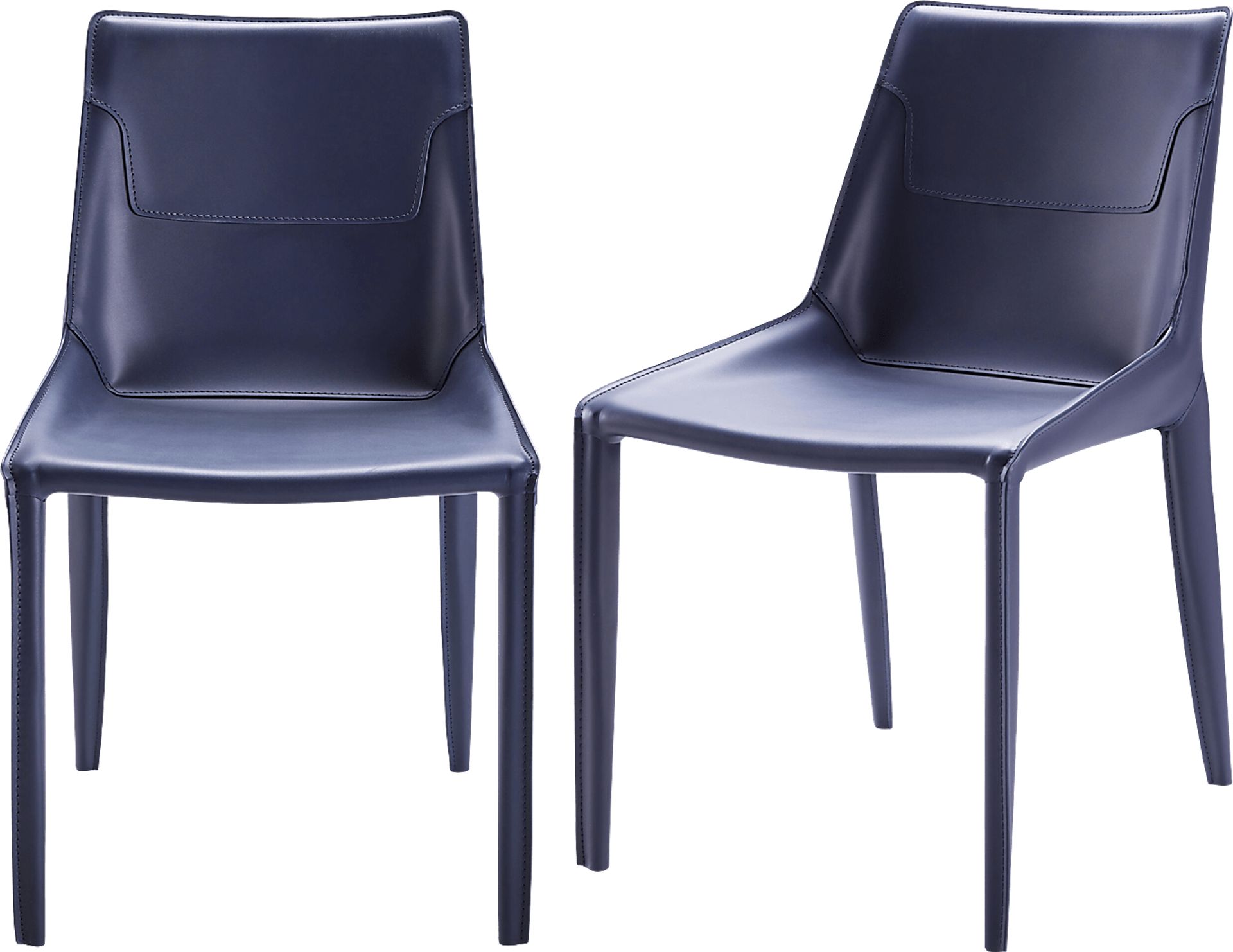 Wasil Navy Side Chair, Set of 2 - Image 1