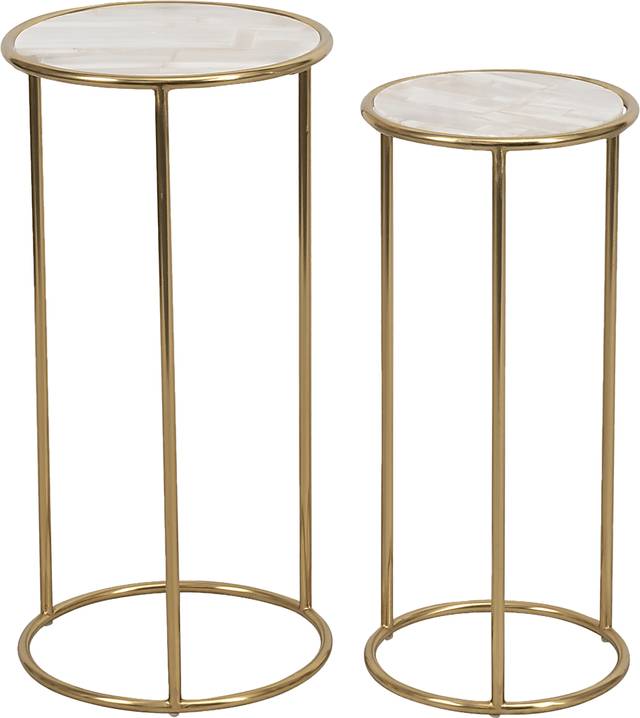 Wastenaw White Accent Table, Set of 2 - Thumbnail - Image 1