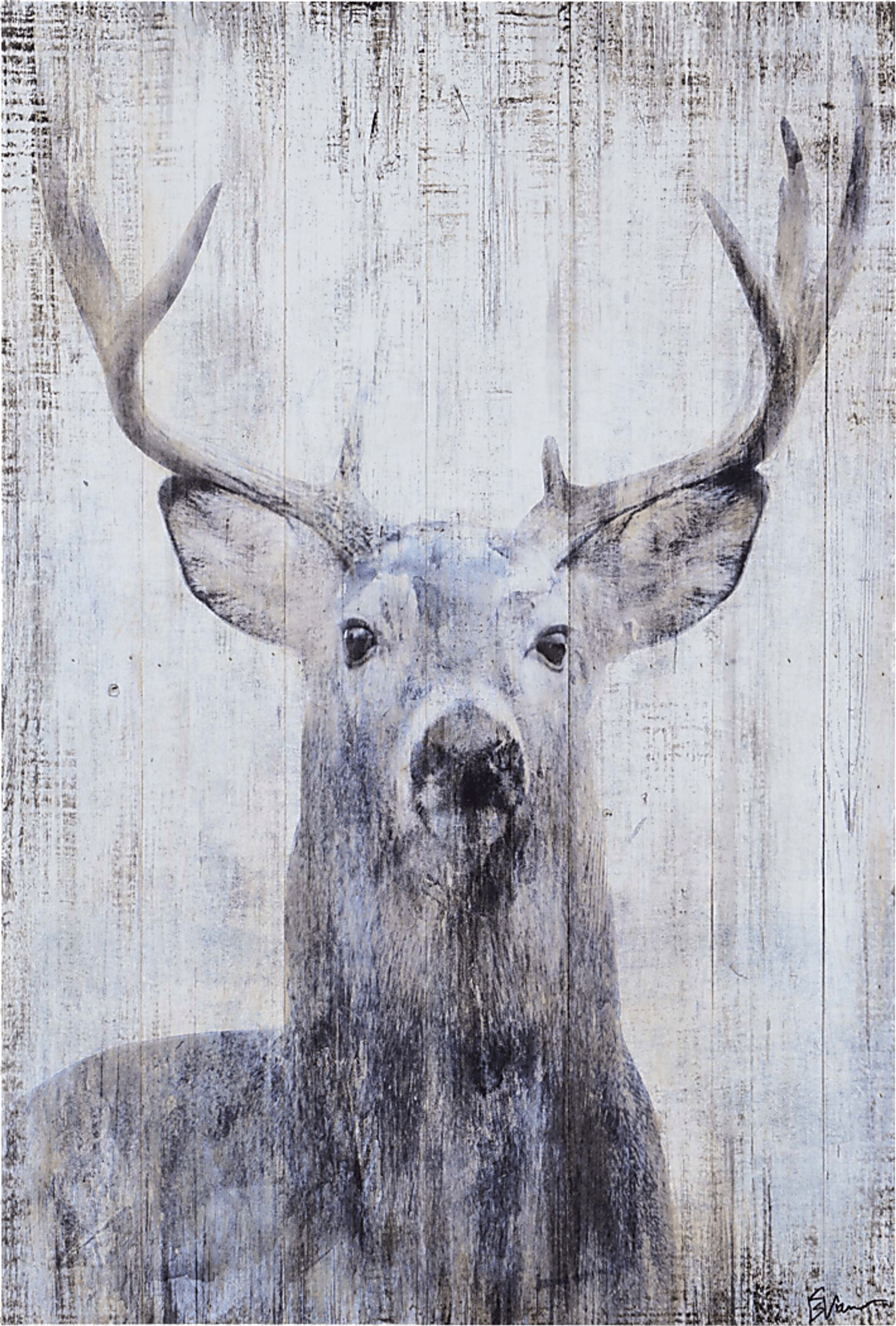 Watchful Deer Brown Artwork - Image 1