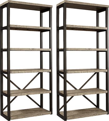 Water Mill 2 Pc Bookcase Set