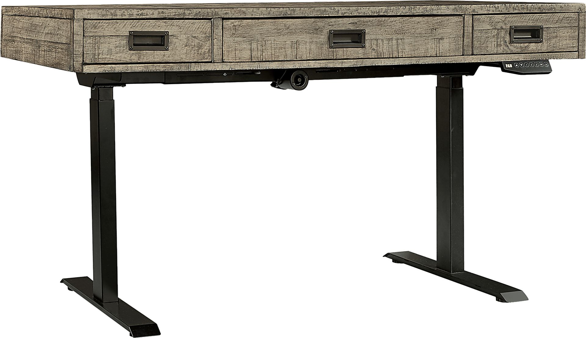 Water Mill Gray Adjustable Desk - Image 1