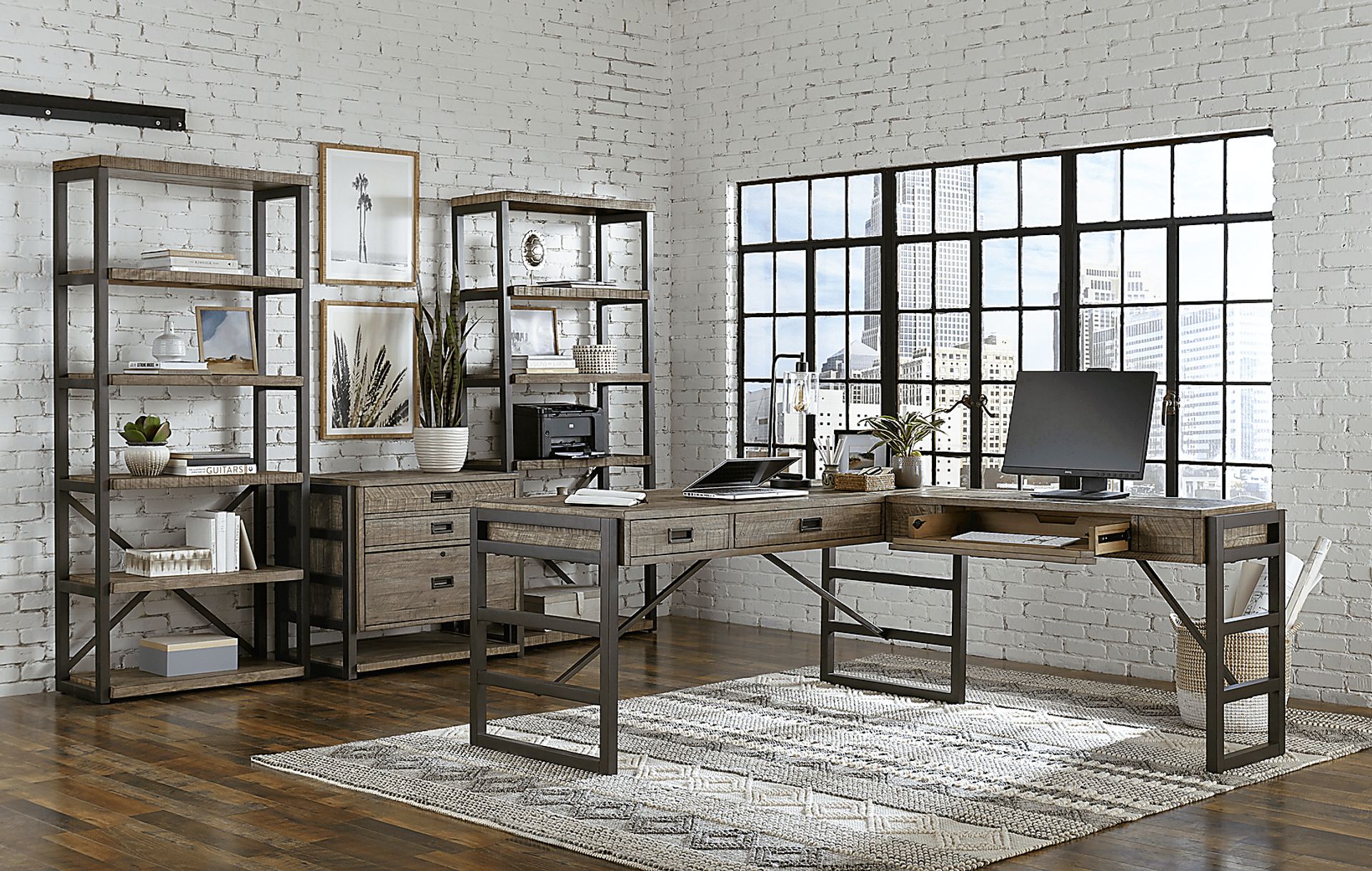 Water Mill Gray Desk - Image 5