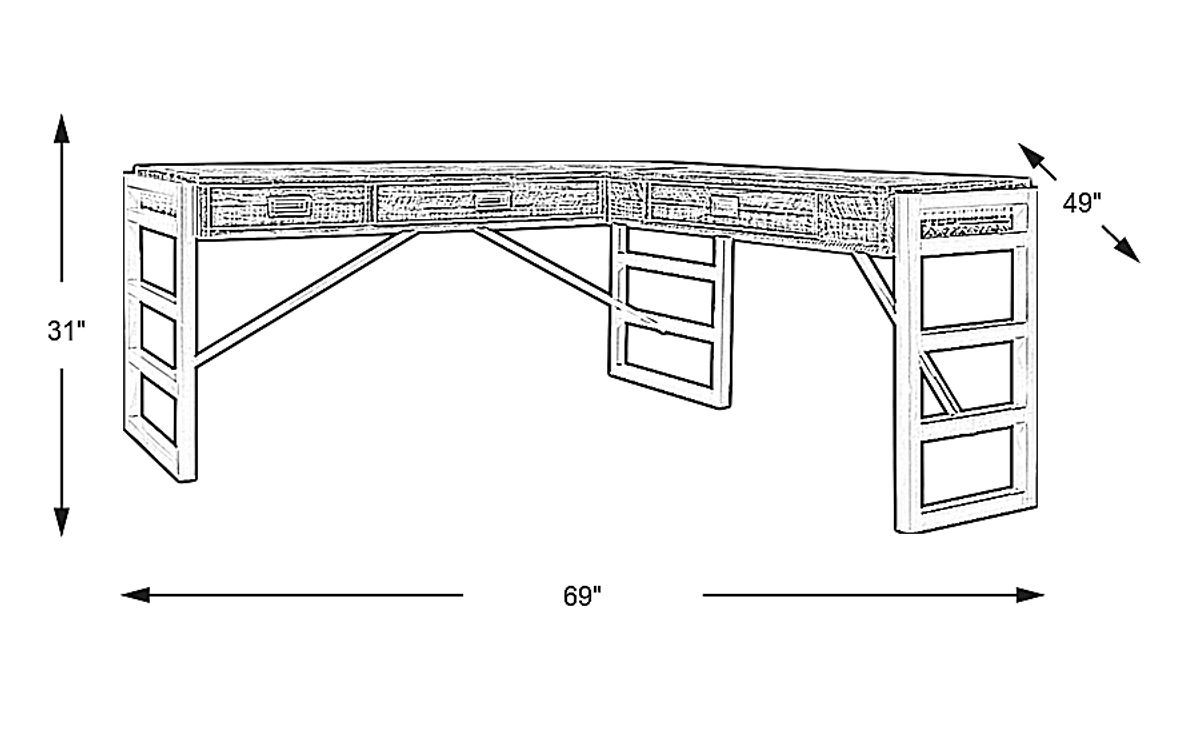 Water MILL Gray Desk | Rooms to Go, image size:1200x733