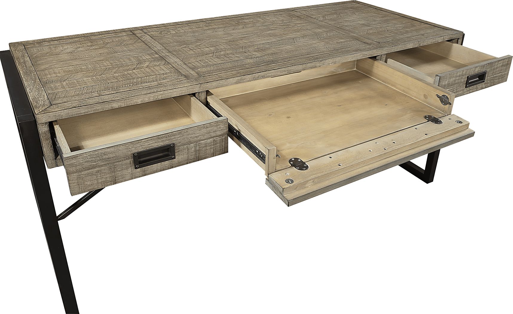 Water Mill Gray Writing Desk - Thumbnail 2