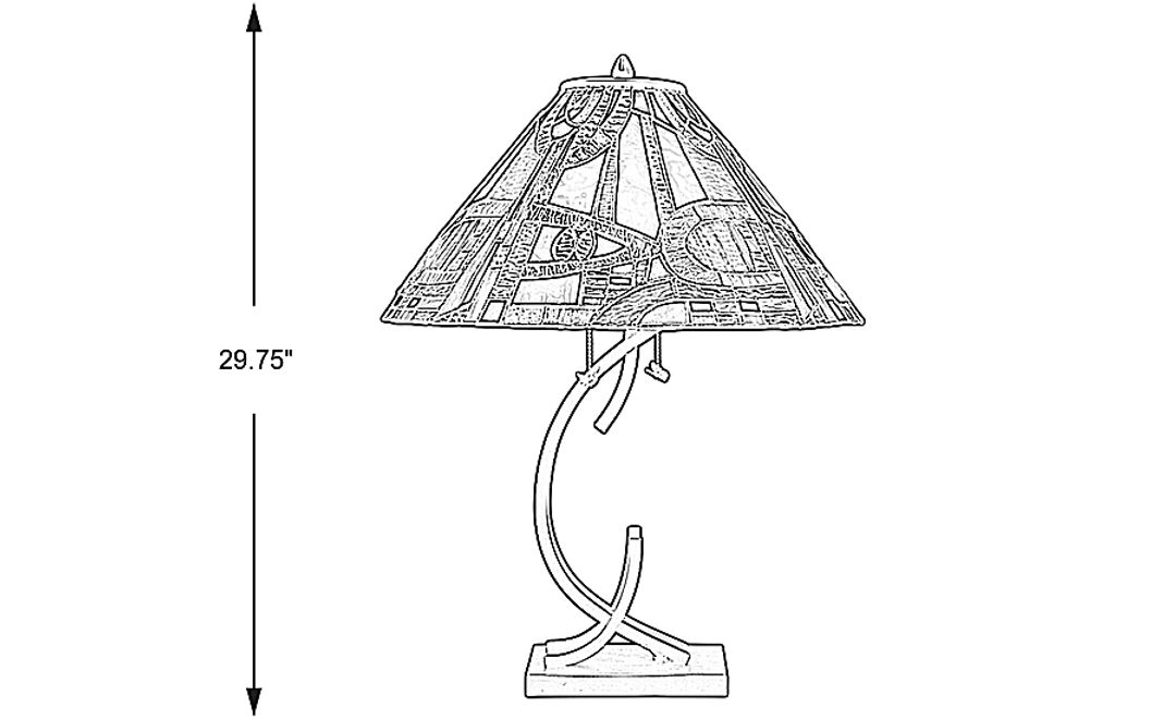 Water Oak Brown Lamp