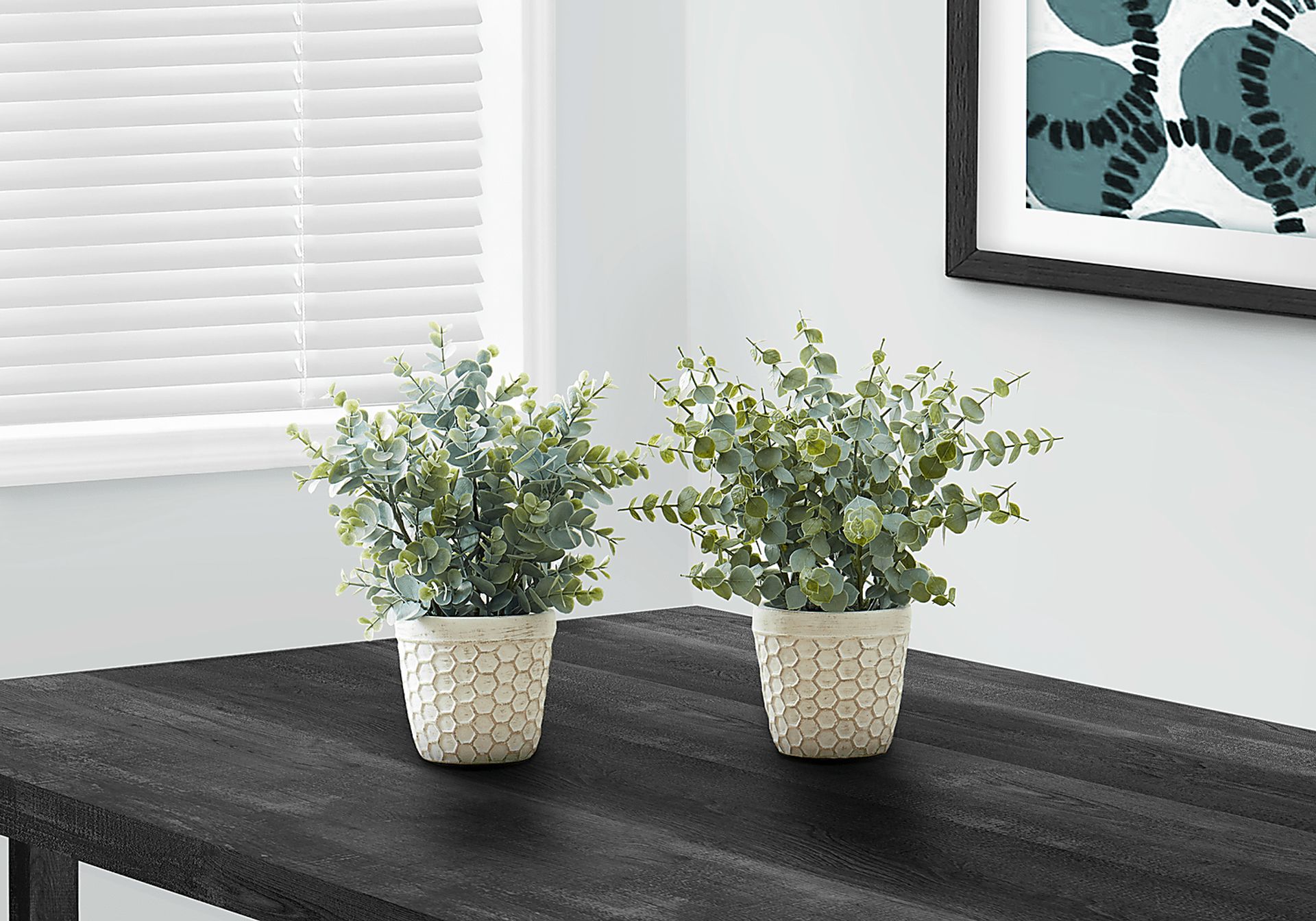 Waterberg Green Artificial Eucalyptus Plant, Set of 2 - Image 2
