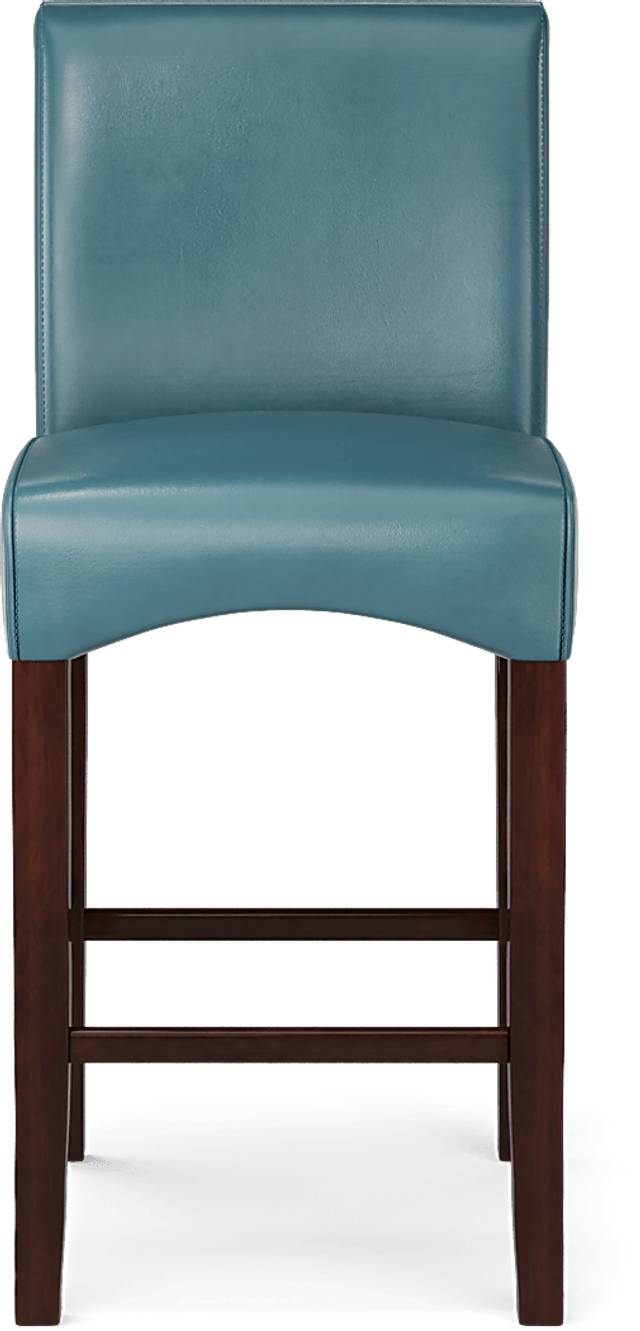 Galeno Cherry 3 Pc Bar Set with Aqua Barstools - Thumbnail - Image 5