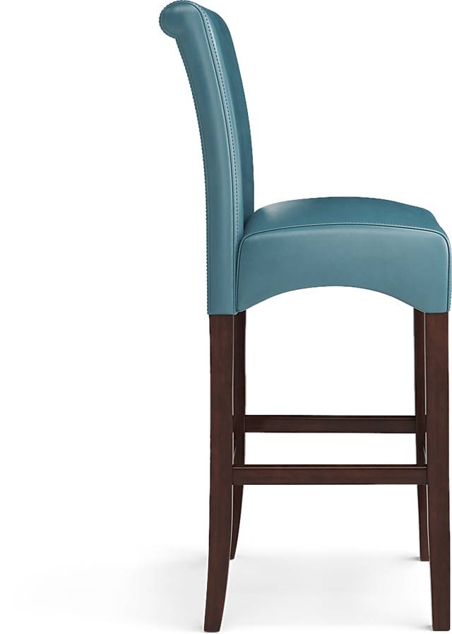 Galeno Cherry 3 Pc Bar Set with Aqua Barstools - Thumbnail - Image 6