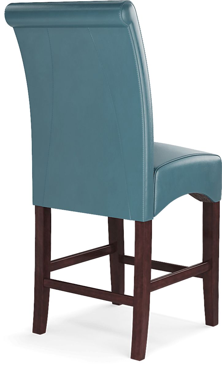 Watercolor Aqua Counter Height Stool