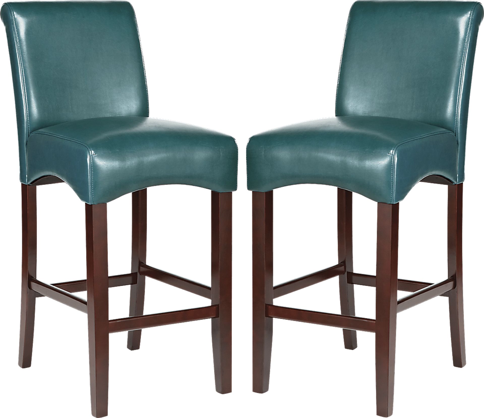 Watercolor Blue Counter Height Stools - Image 1