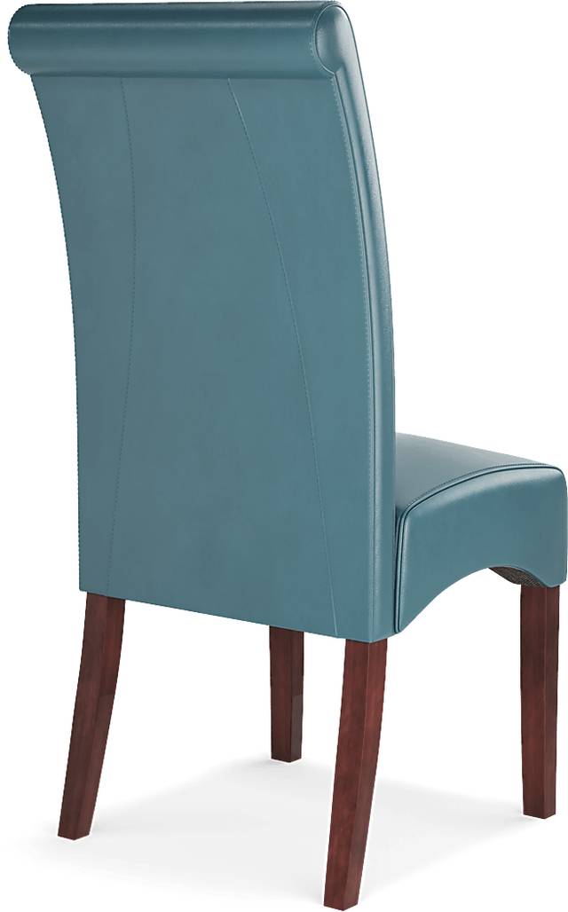 Watercolor Aqua Side Chair - Thumbnail - Image 4