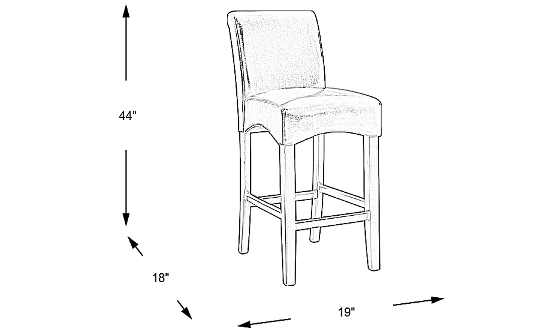 Watercolor Brown Barstool
