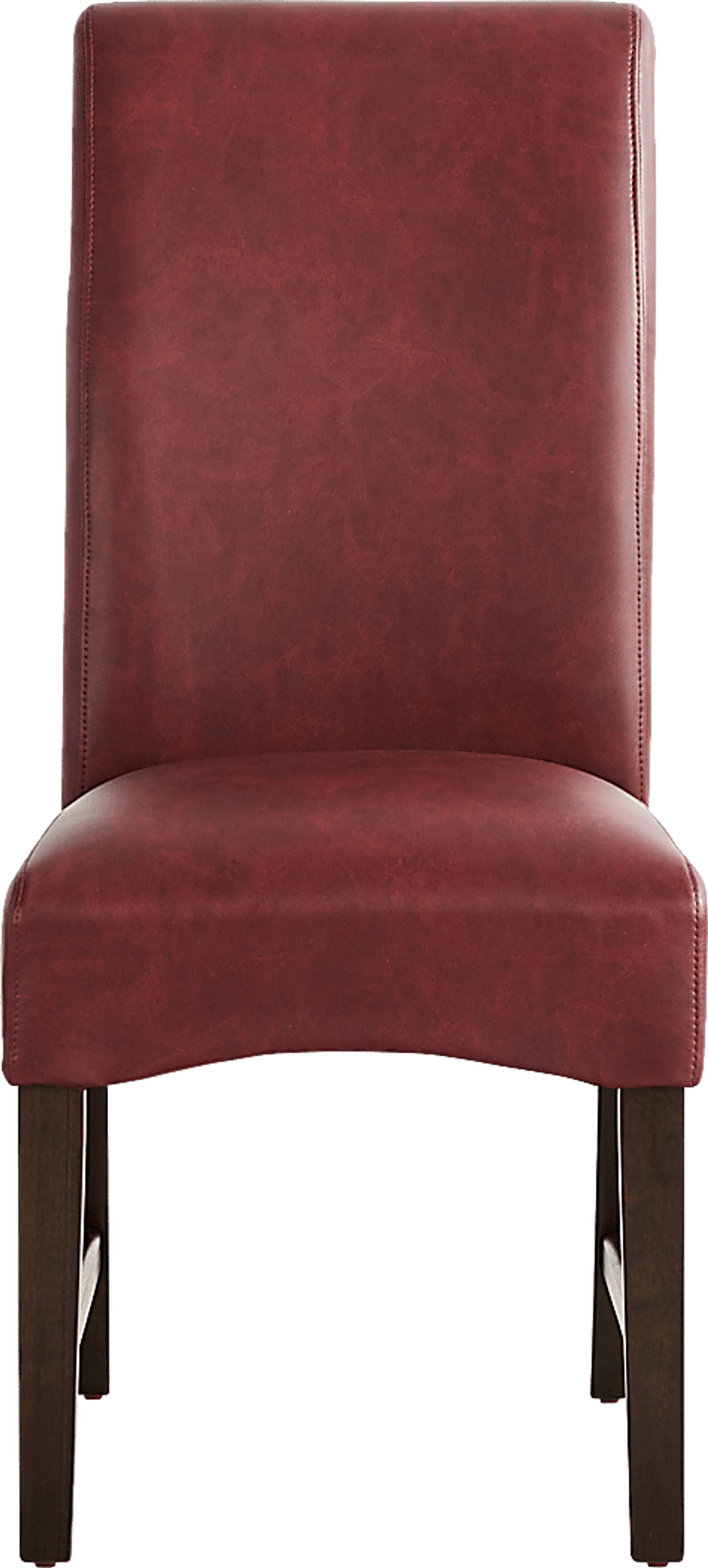 Ciara Espresso 5 Pc 48" Round Dining Room with Burgundy Chairs - Image 4