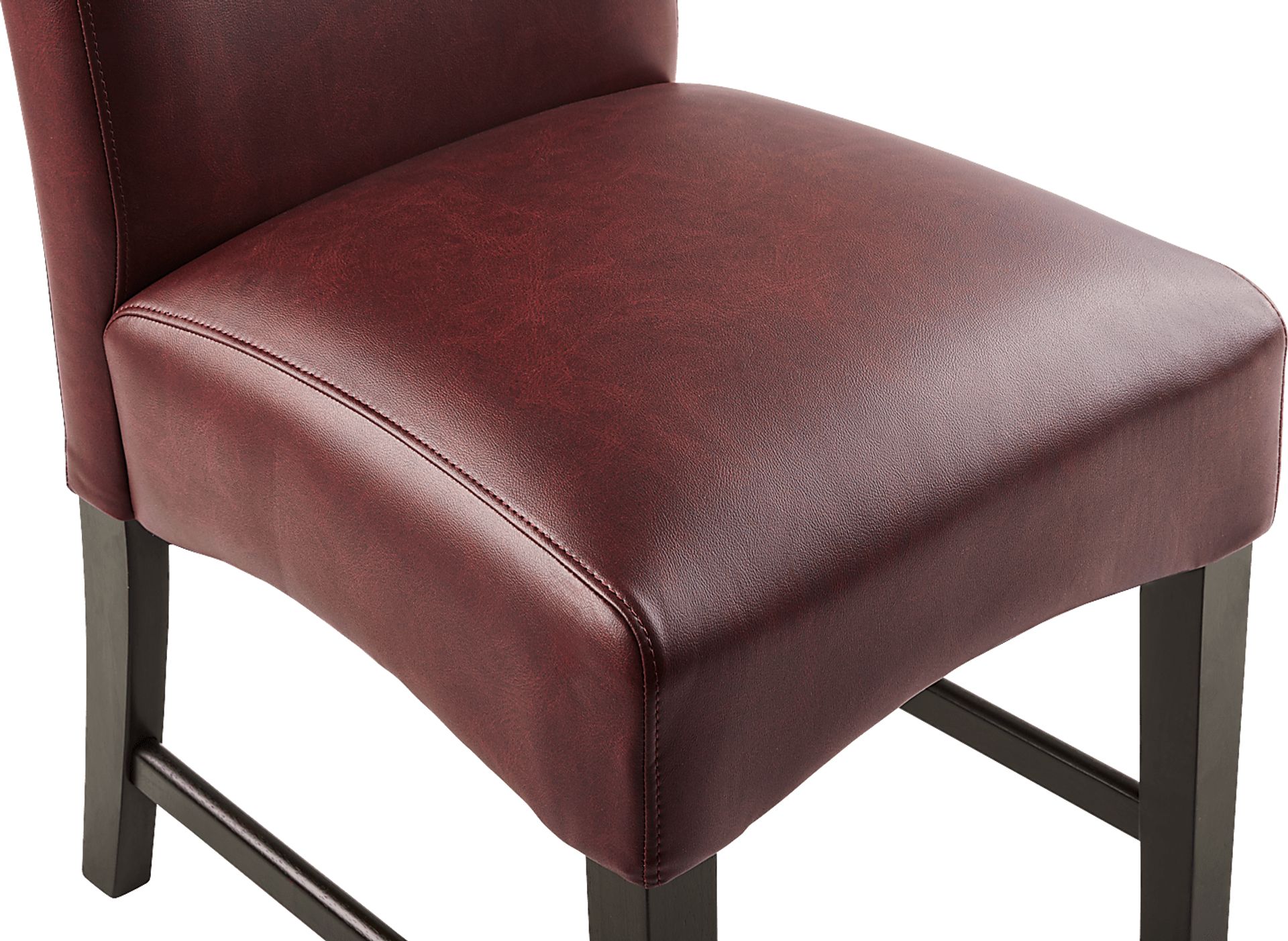 Ciara Espresso 5 Pc 48" Round Dining Room with Burgundy Chairs - Image 5