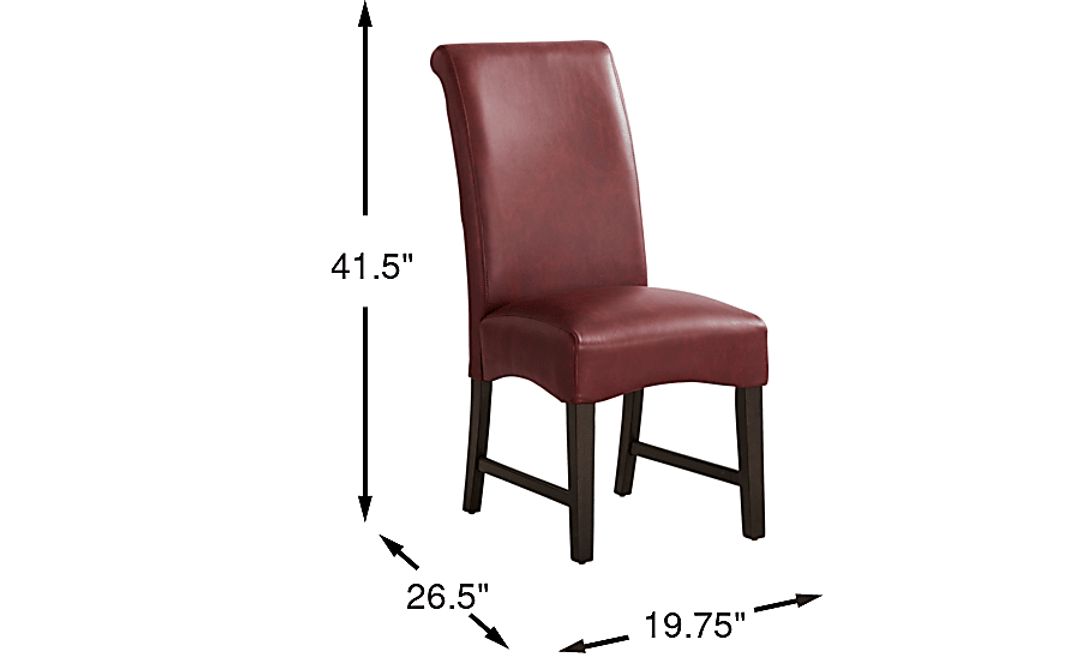 Watercolor Burgundy Upholstered Side Chair