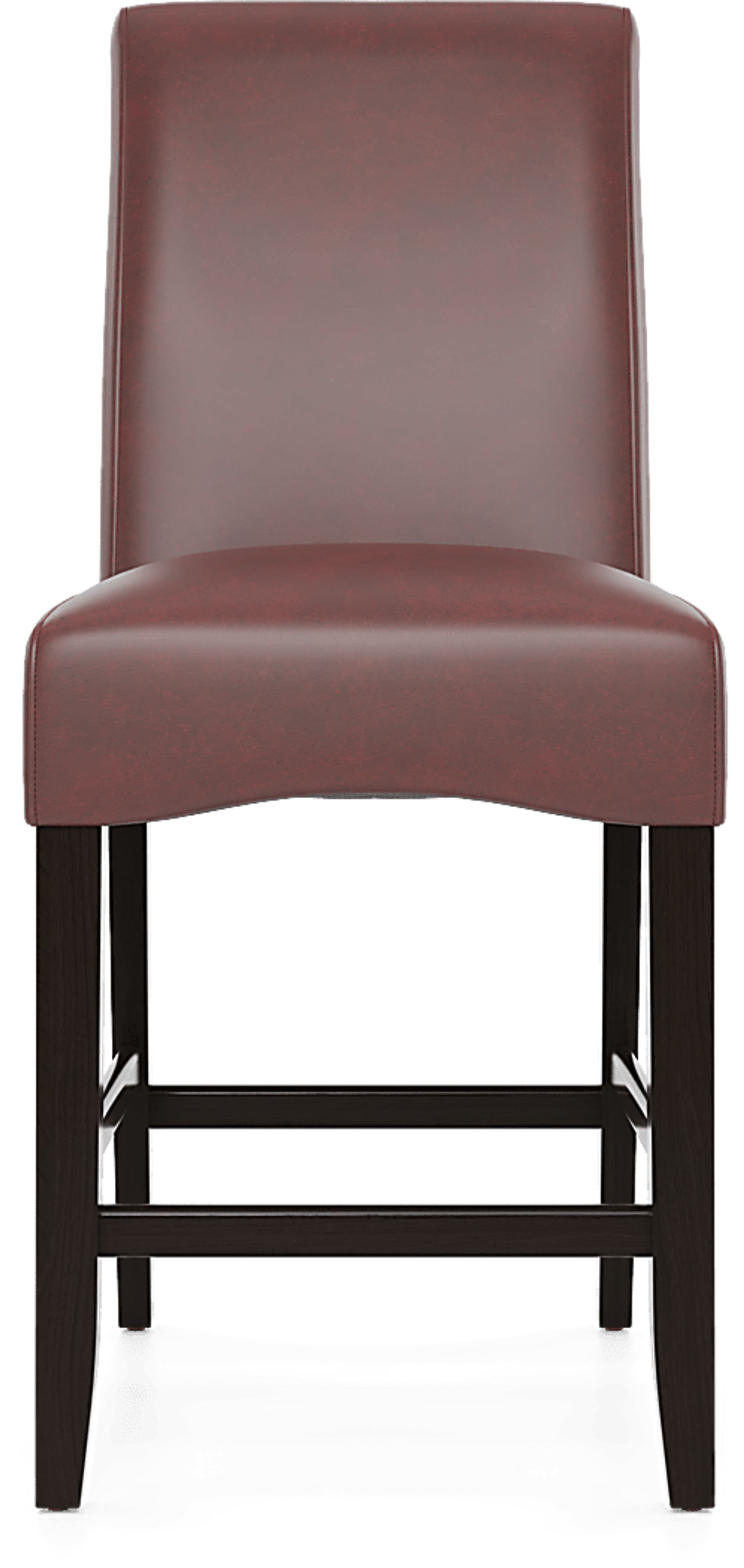 Watercolor Burgundy Upholstered Stool - Image 2
