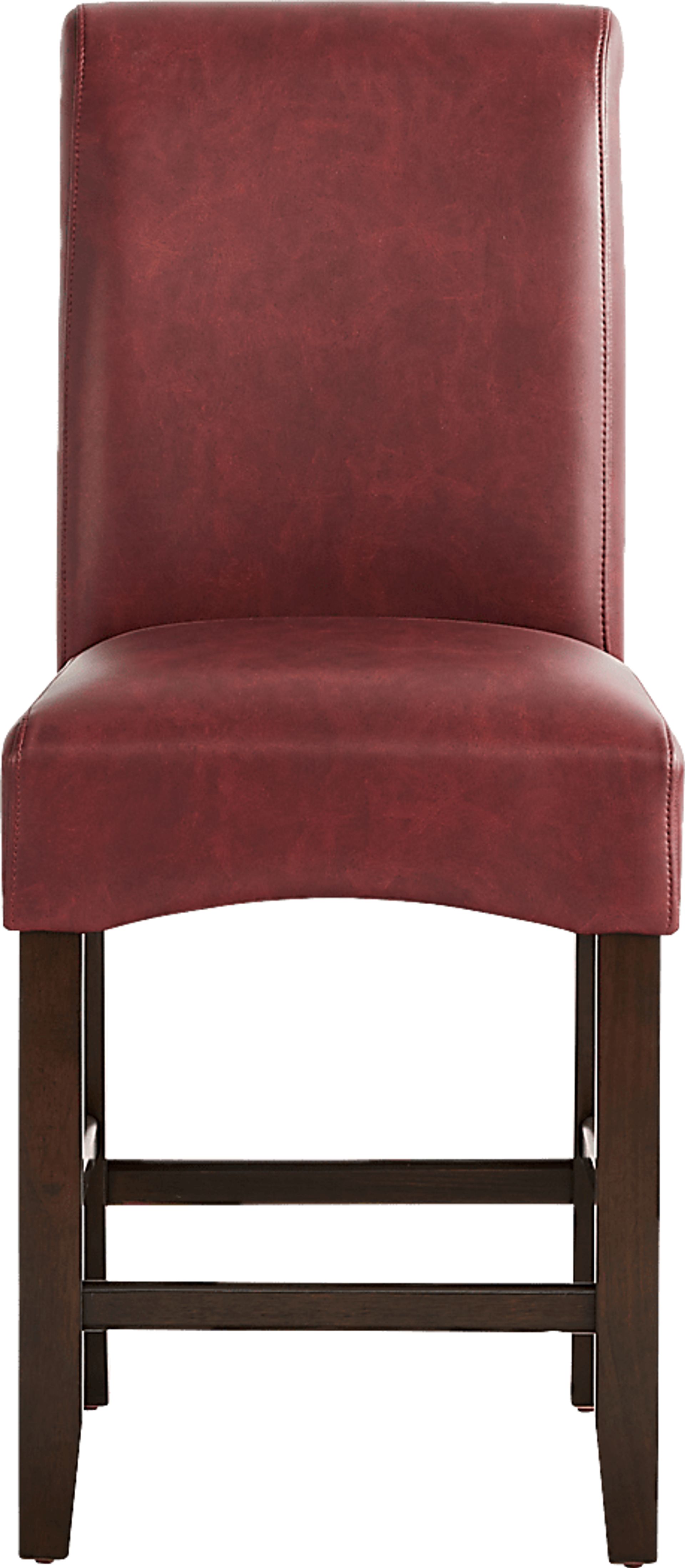 Watercolor Burgundy Upholstered Stool - Image 3