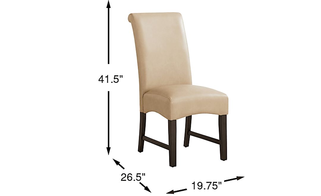 Watercolor Champagne Upholstered Side Chair