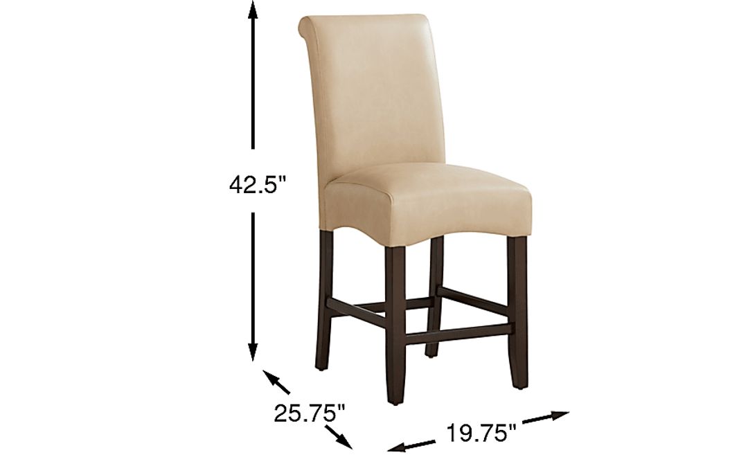 Watercolor Champagne Upholstered Stool